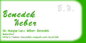 benedek weber business card