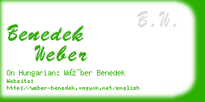 benedek weber business card